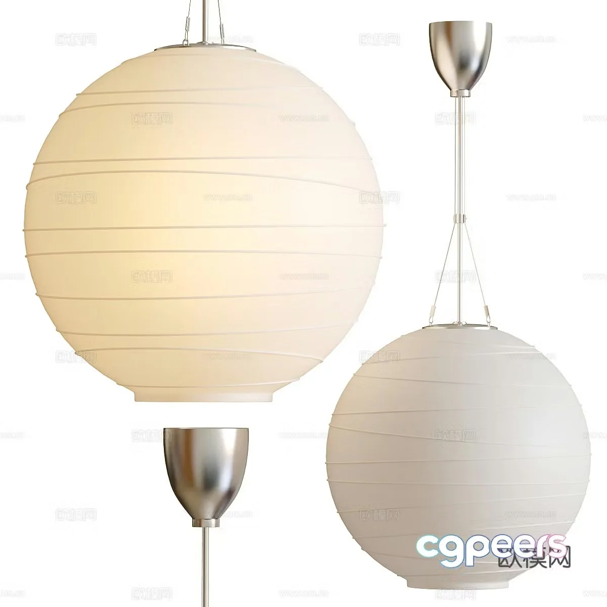 Modern Hailey spherical decorative chandelier 3d model