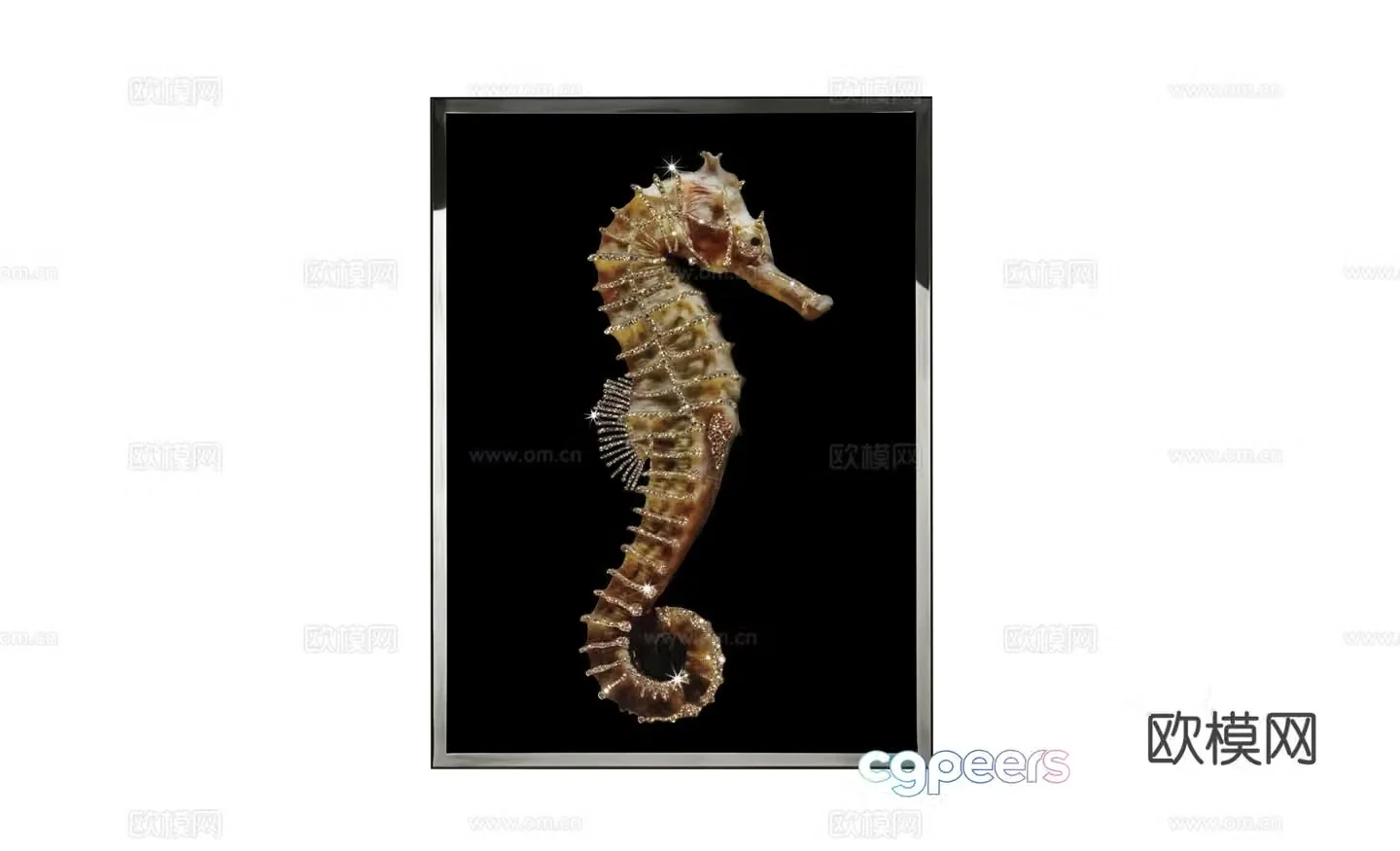 Visionnaire HIPPOCAMPUS Seahorse hanging painting 3d model