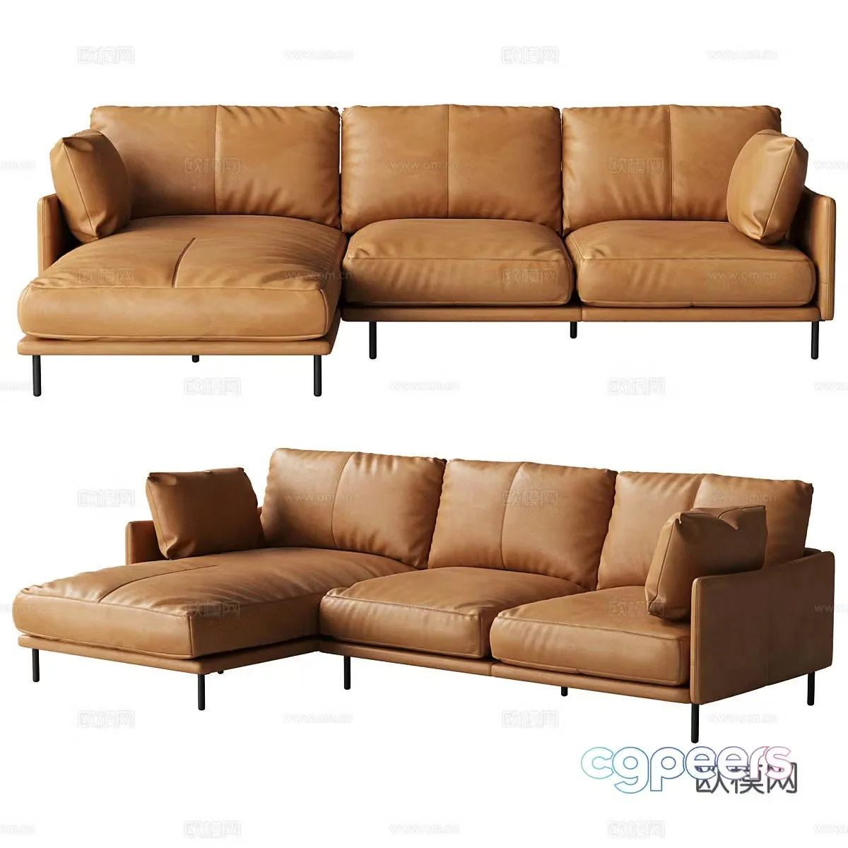 Corner sofa multi-person sofa 3d model