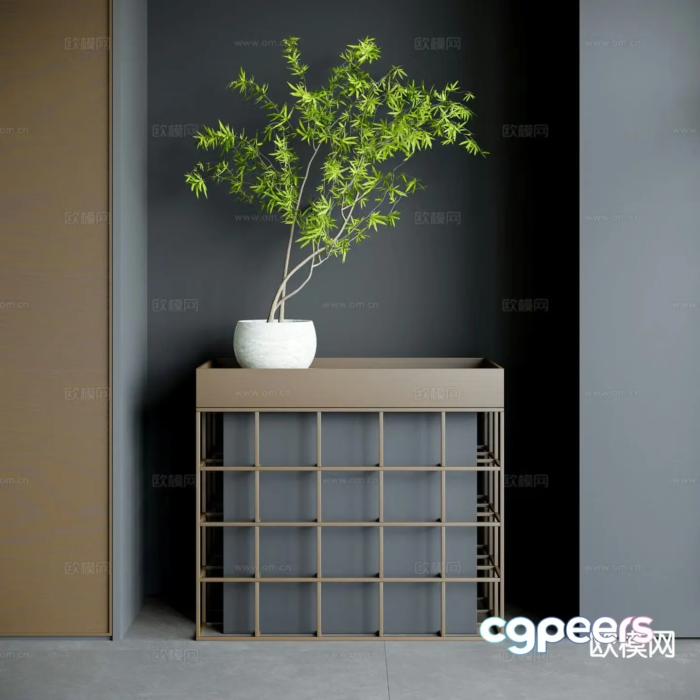 Modern entryway cabinet 3d model