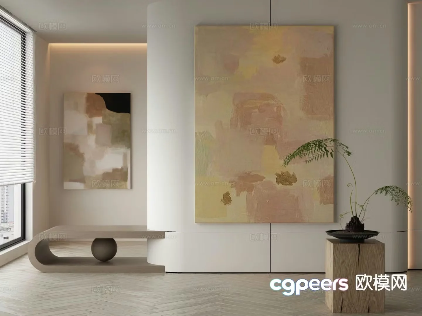 Decorative painting texture painting hanging painting 3d model