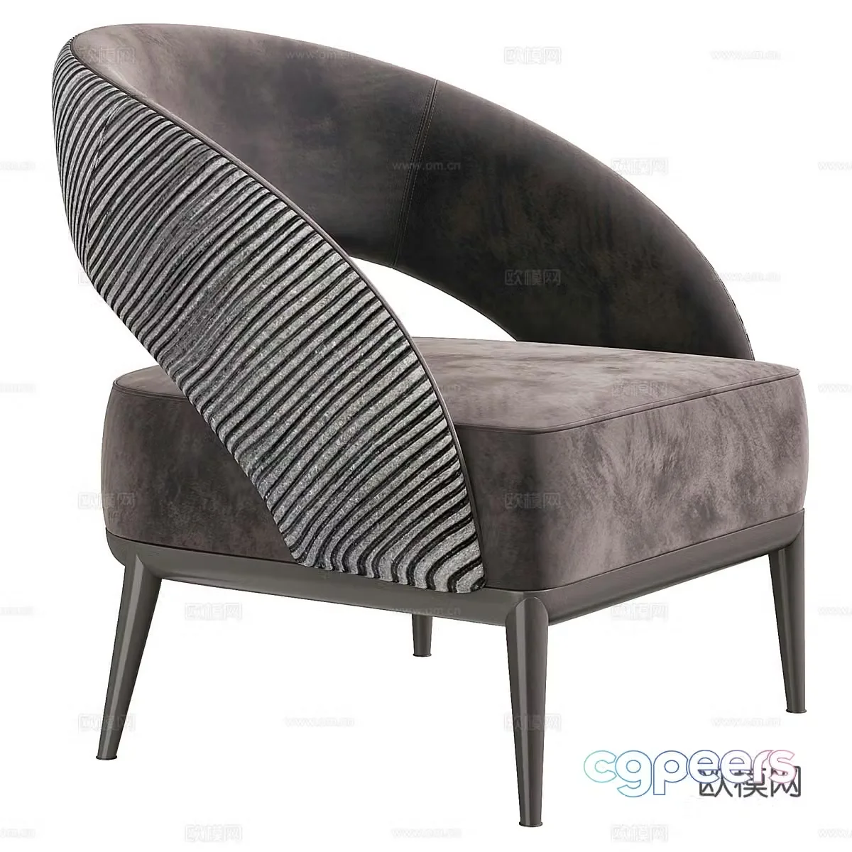 Modern Italian fabric armchair 3d model