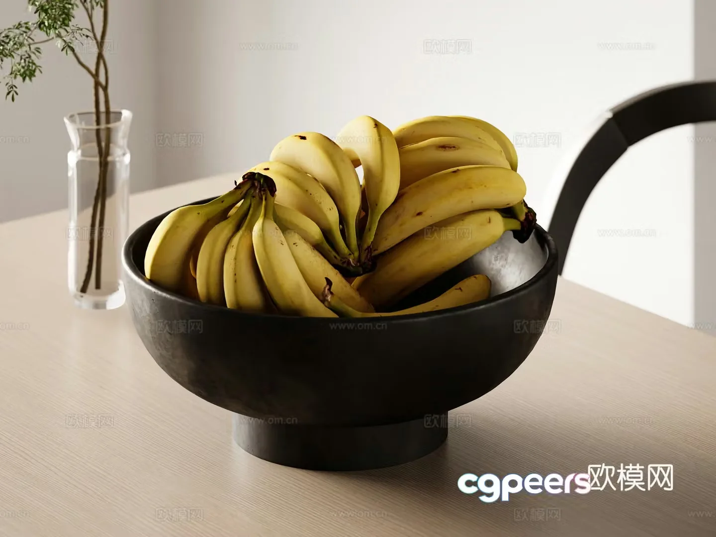Modern fruit plate fruit ornament banana 3D model