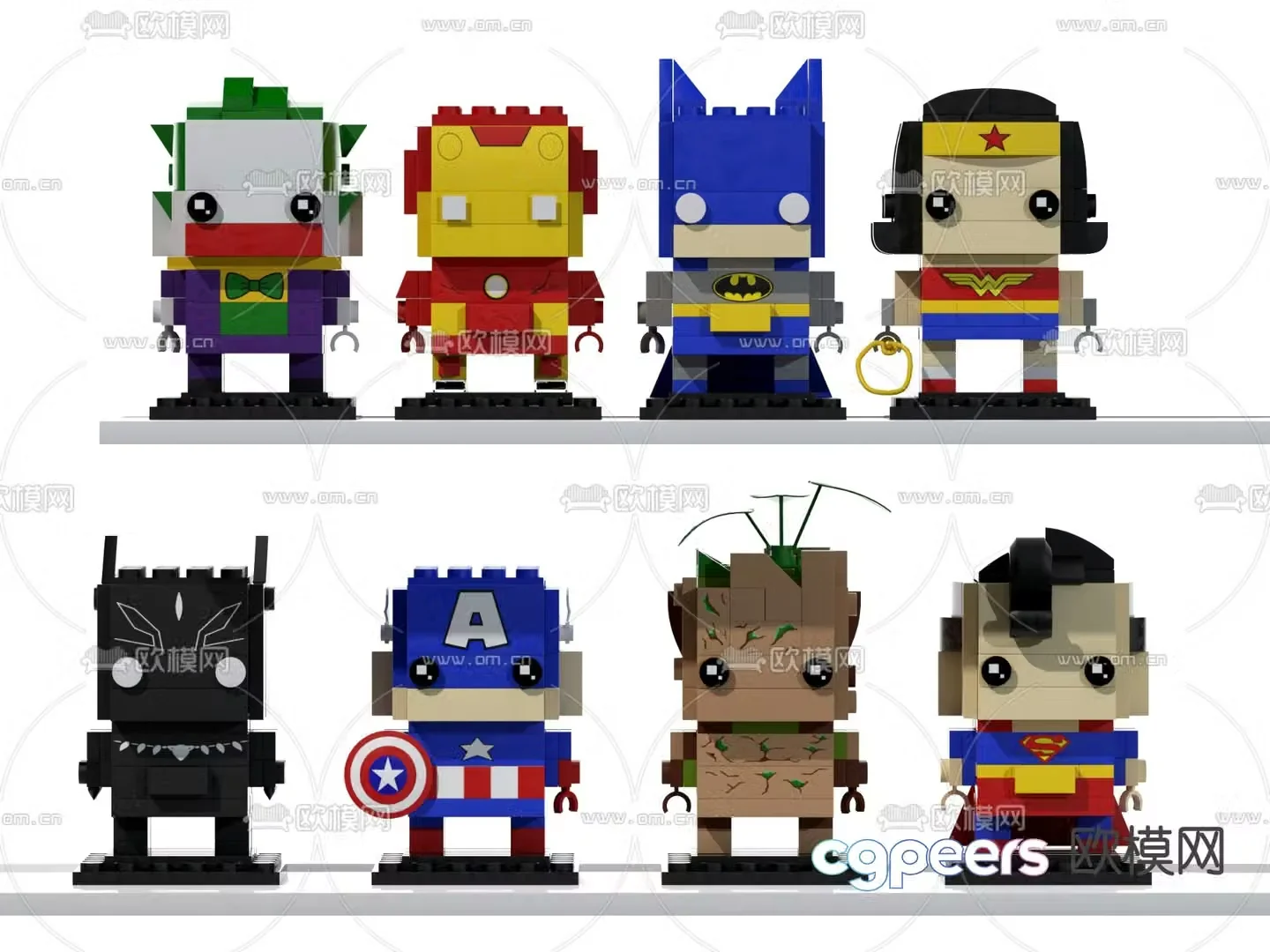 Modern Marvel Lego toy figure 3d model