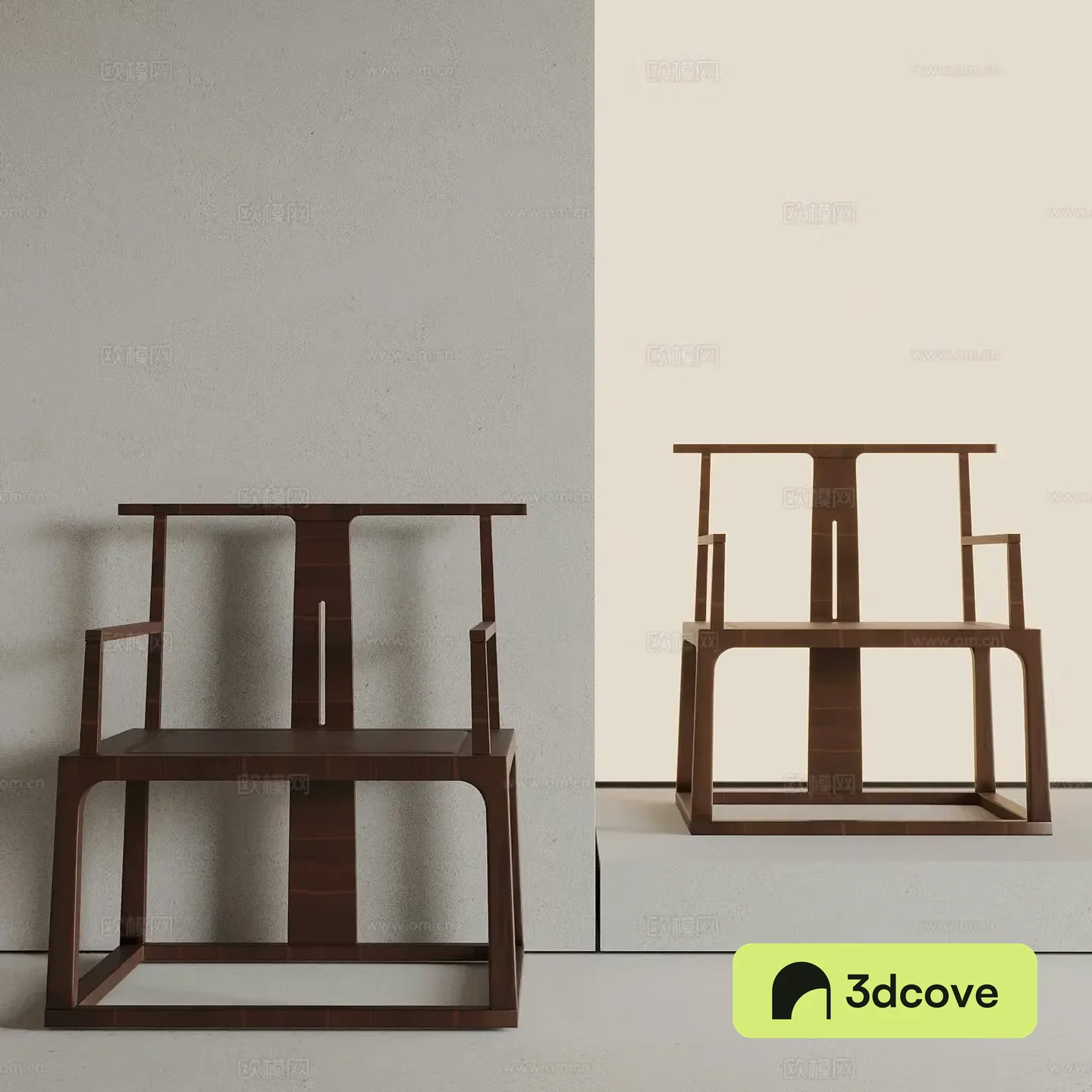 New Chinese style leisure chair with armrests