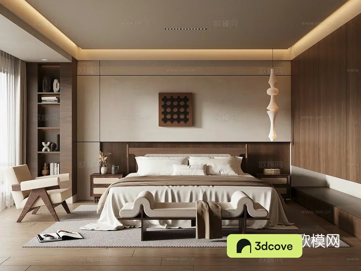 Wasabi Home Bedroom Wasabi Hotel Room B&B Room Room Standard Room Bed and Bedroom 3D Model