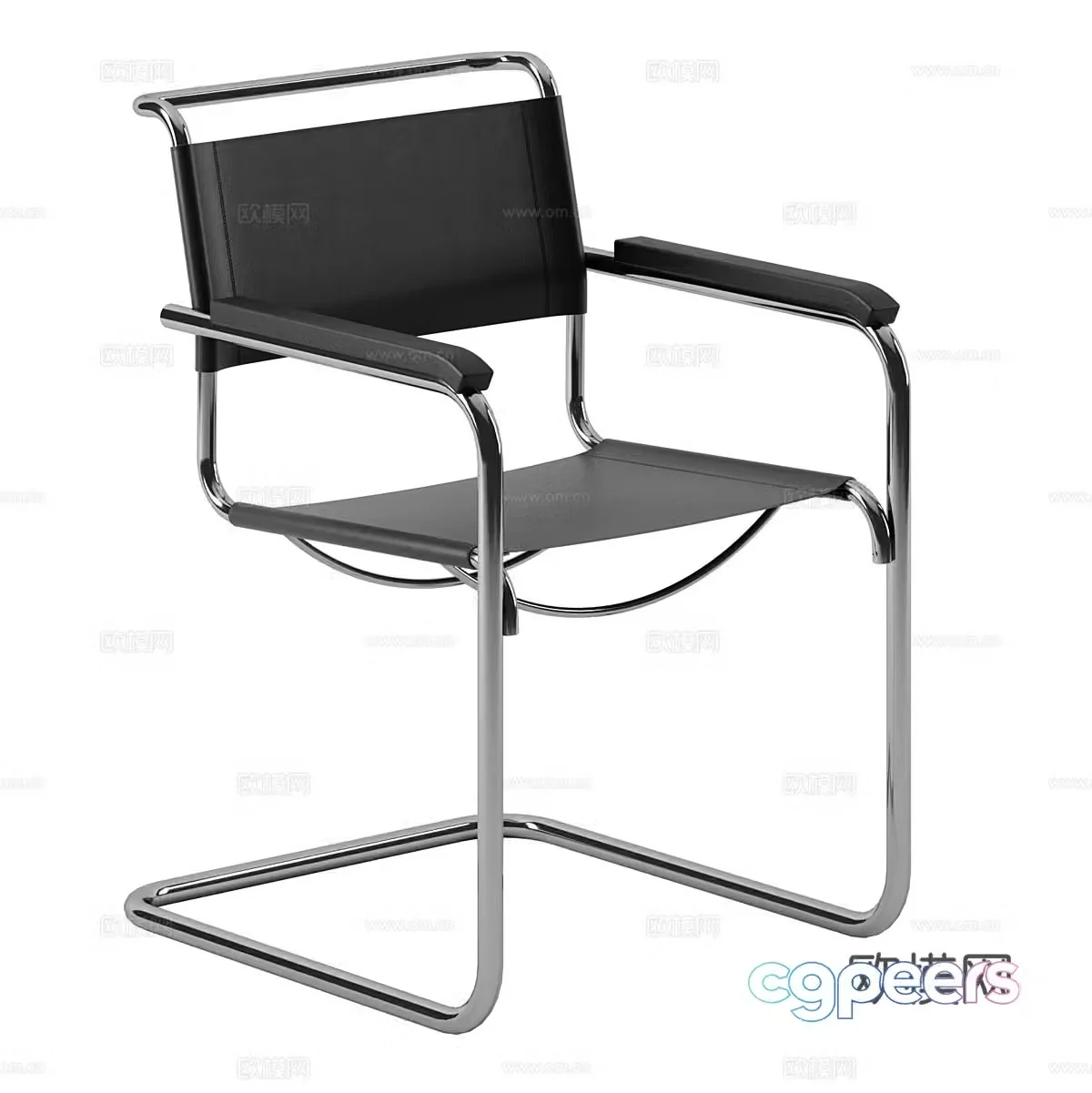 Modern minimalist Thonet office chair 3d model