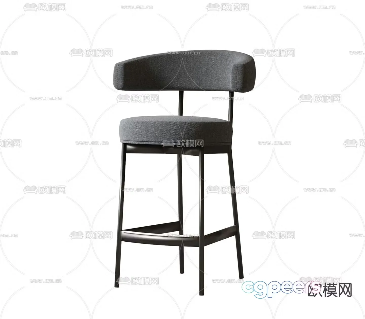 Modern bar chair high chair 3d model