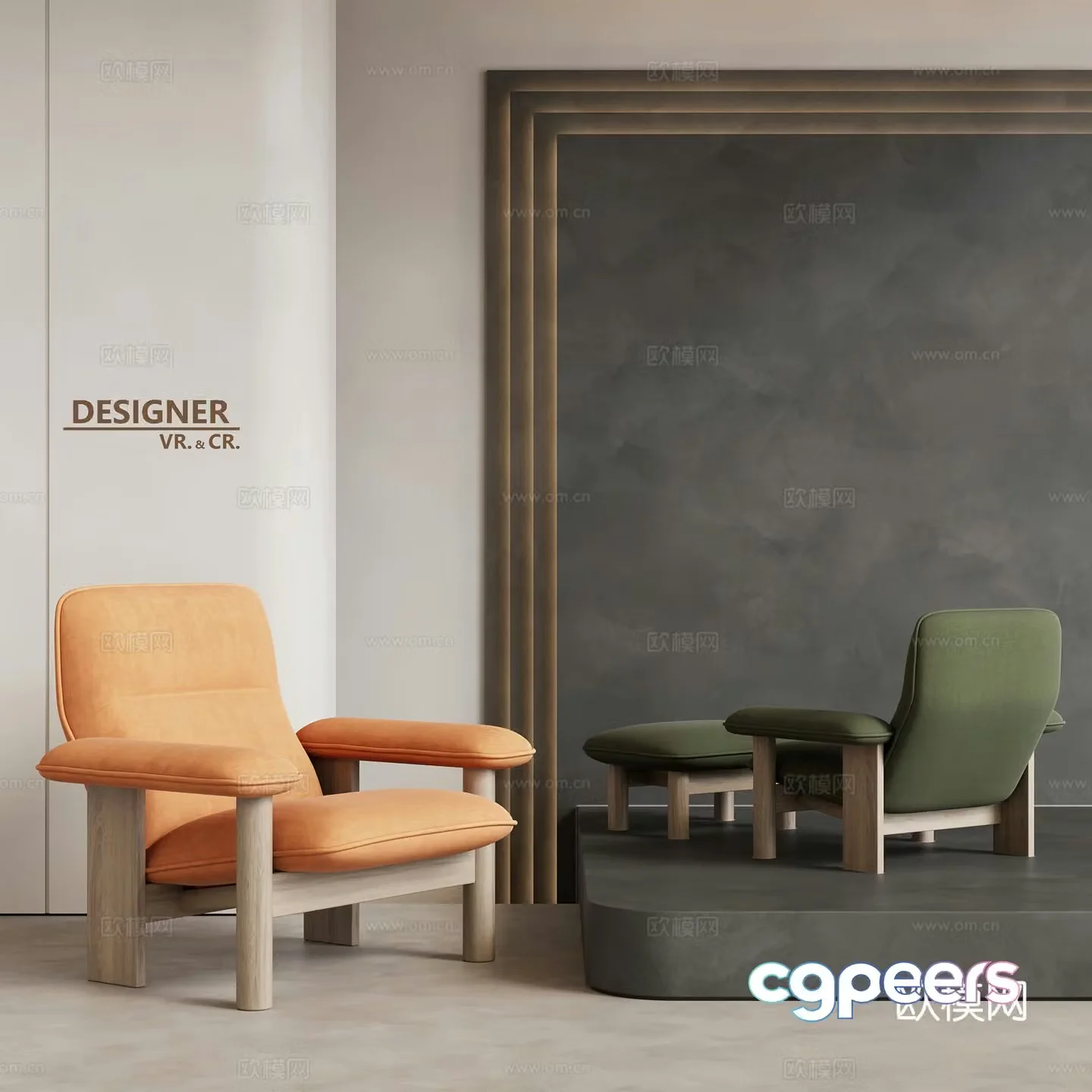 Modern armchair sofa chair leisure chair 3d model