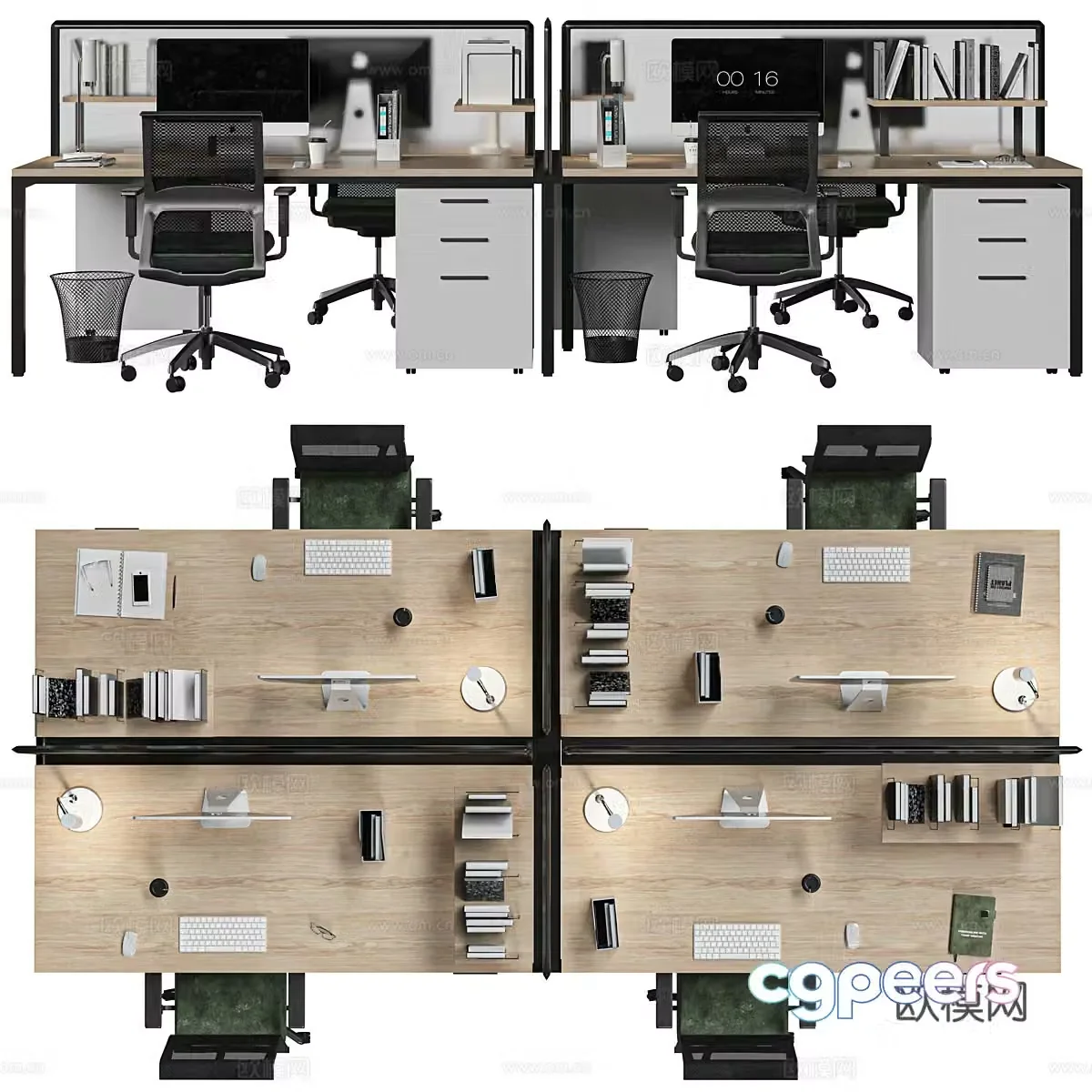 3d model of office desk