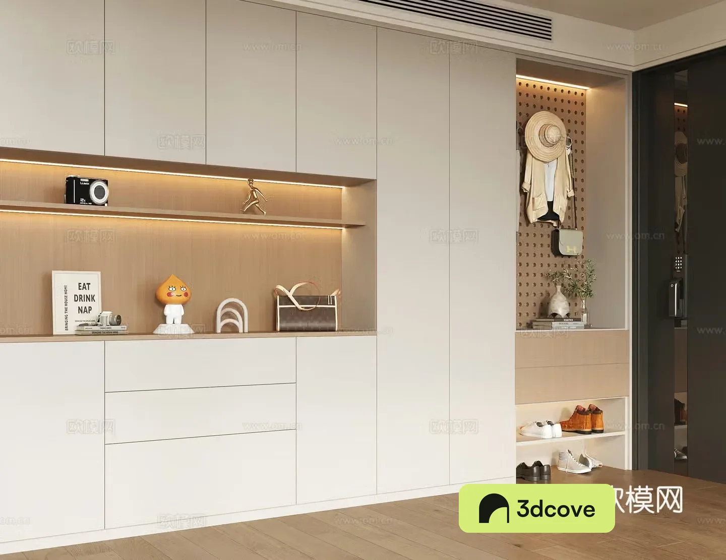 Modern home entrance shoe cabinet shoe replacement stool side cabinet decorative cabinet