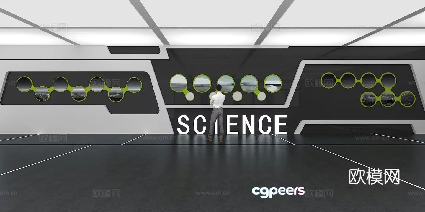Cultural wall Corporate culture wall Display wall Classroom Exhibition hall Campus culture Corridor 3D model