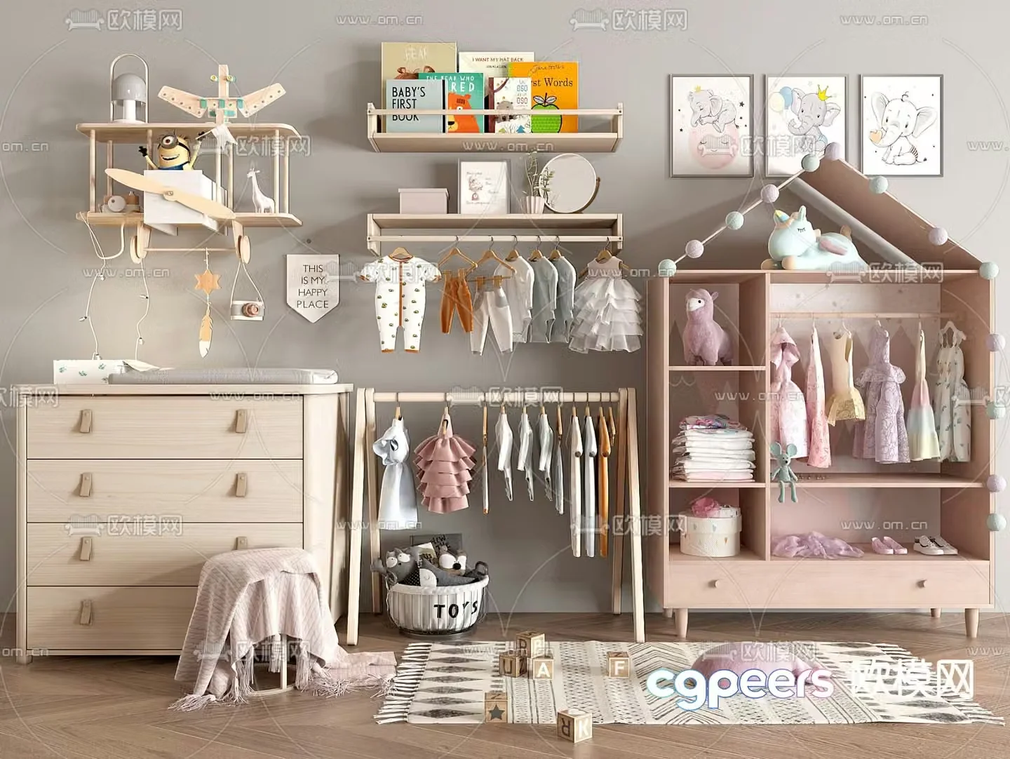 Children’s wardrobe 3d model