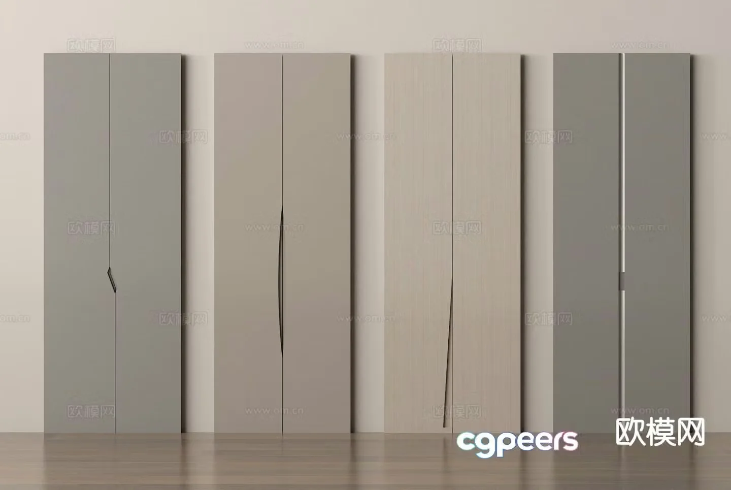 Cabinet door door panel wardrobe door panel handle cabinet door 3d model