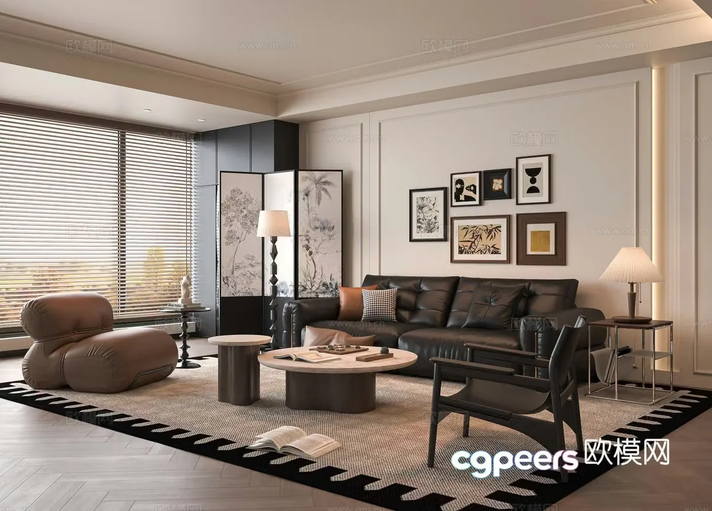French living room 3d model