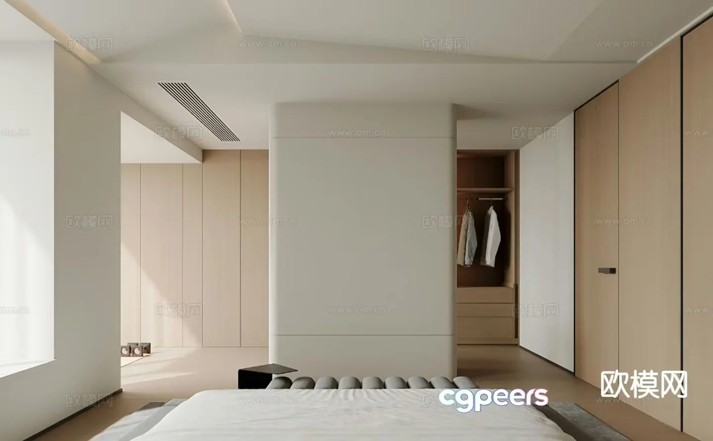 Modern bedroom master bedroom 3d model