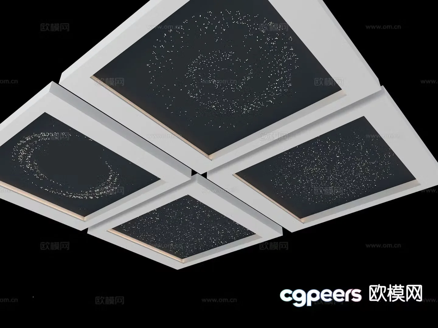 Modern technology starry sky top fiber light starry sky top bar starry sky top 3D model