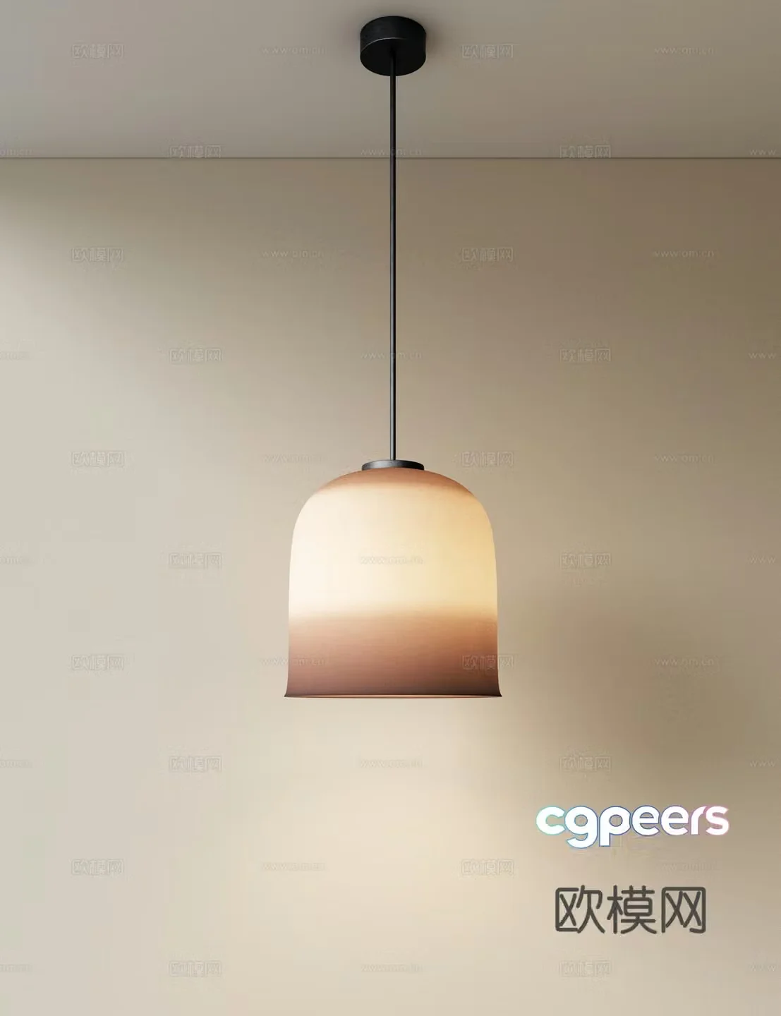 Modern gradient chandelier restaurant chandelier bar chandelier 3d model