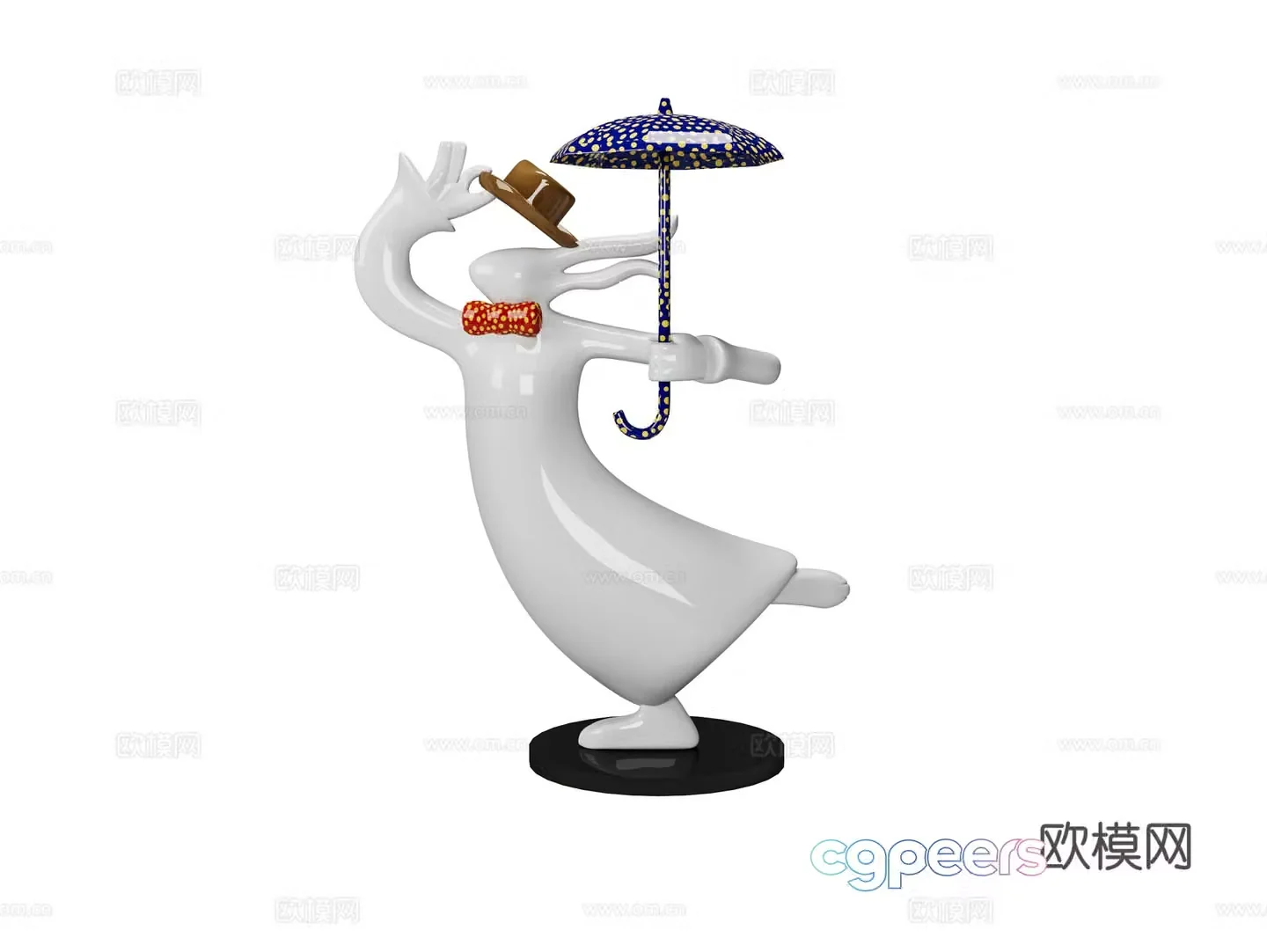 Rabbit sculpture 3d model