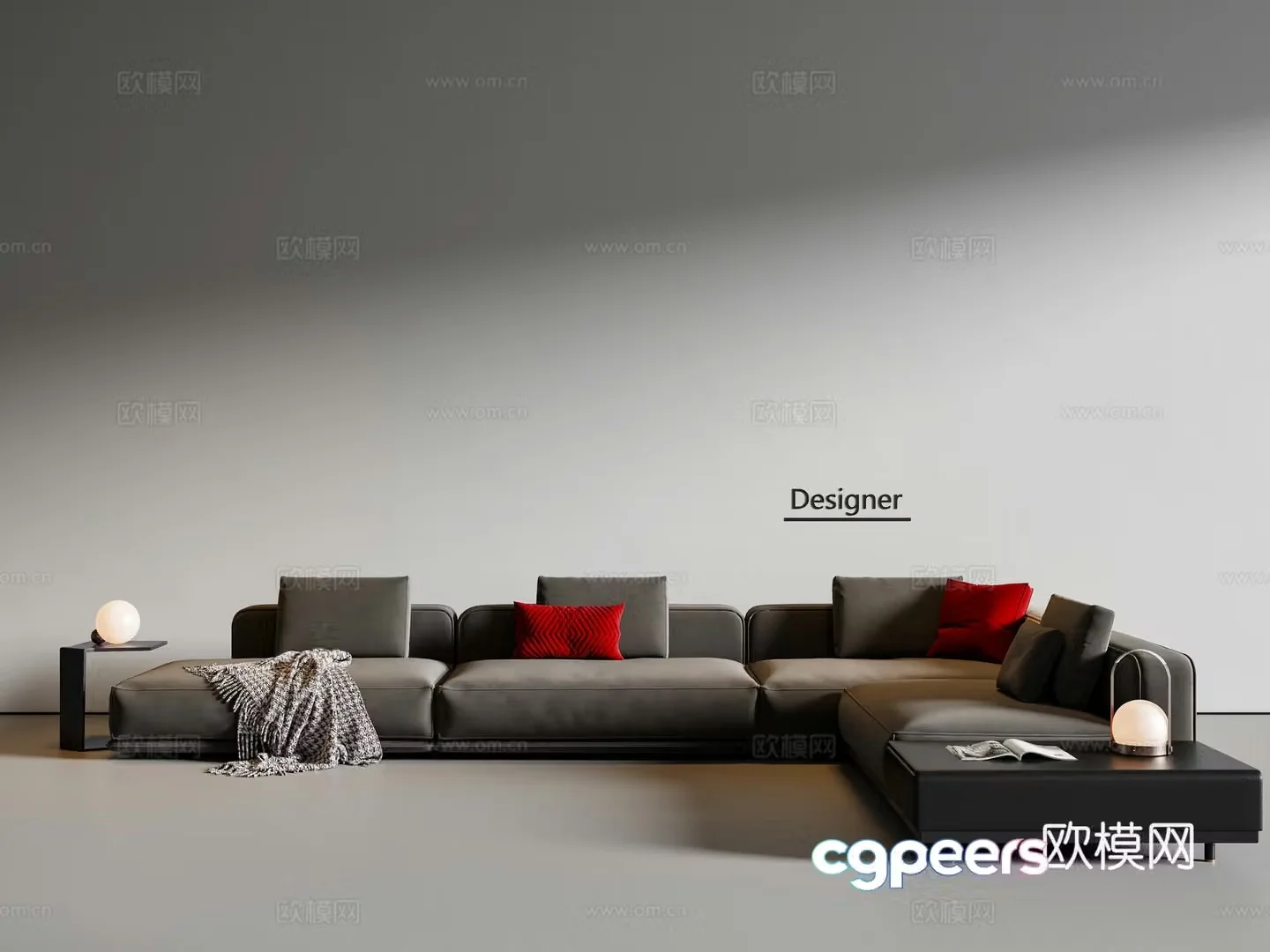 Modern corner sofa 3d model