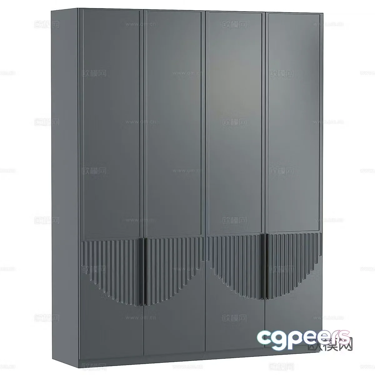 Modern Italian minimalist wardrobe 3d model