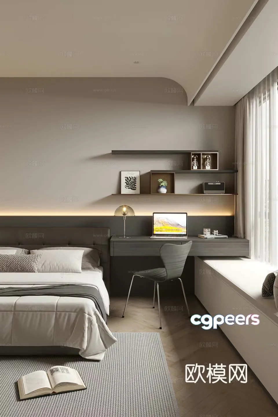 Modern bedroom 3d model