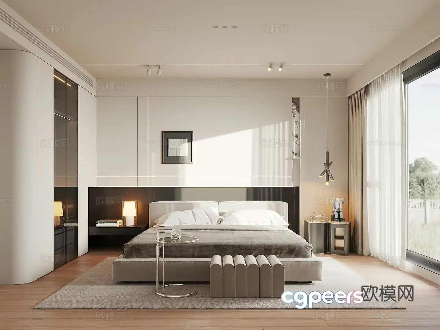 Modern home bedroom 3d model