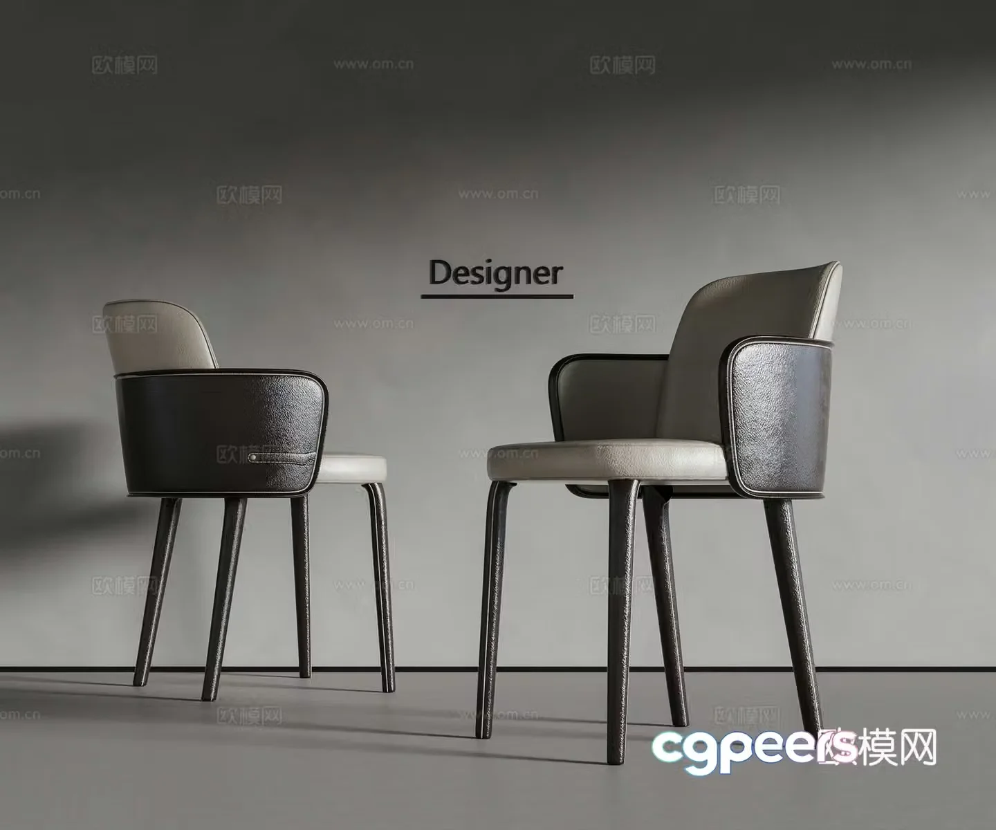Modern Italian single chair 3d model