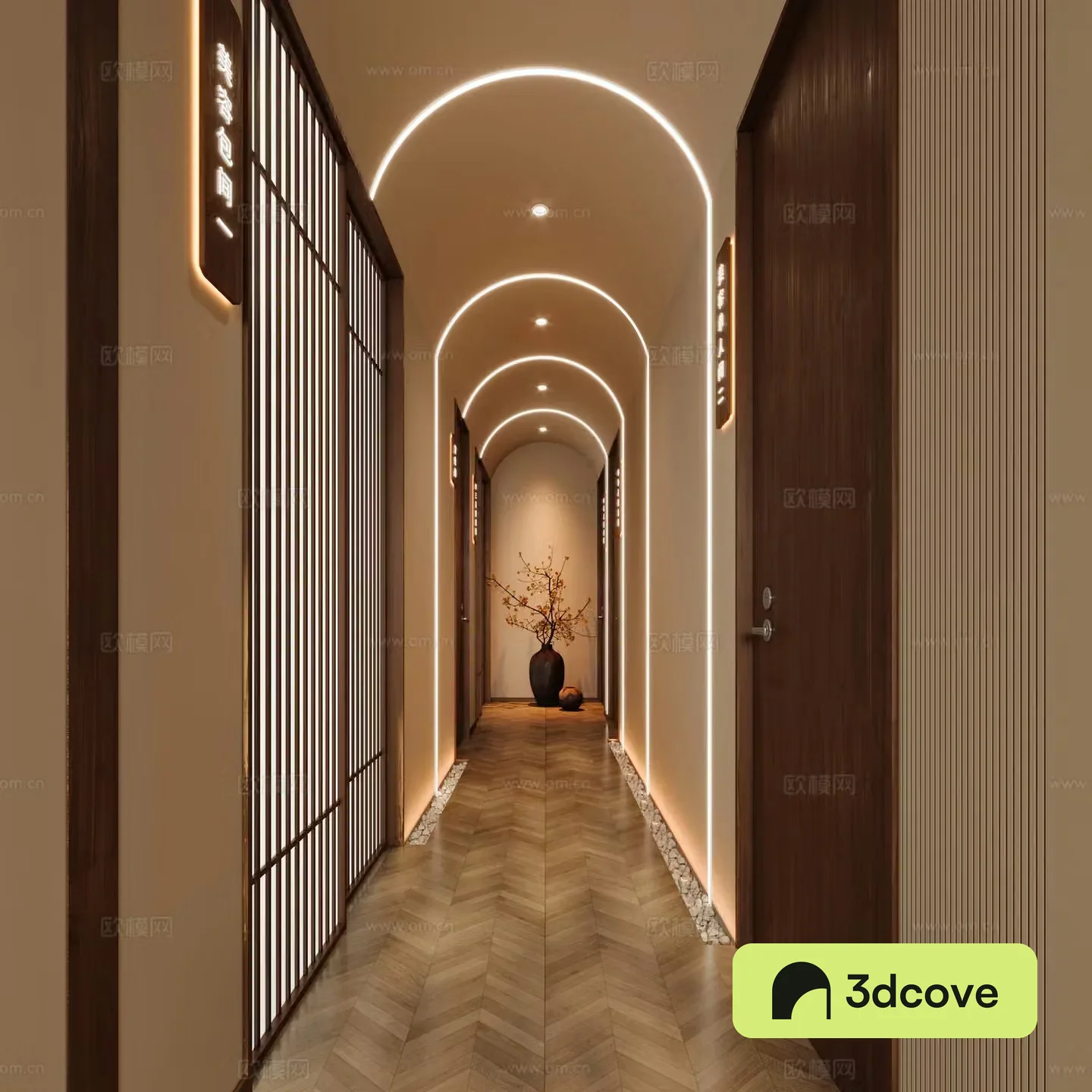 Middle-aged aisle 3D model
