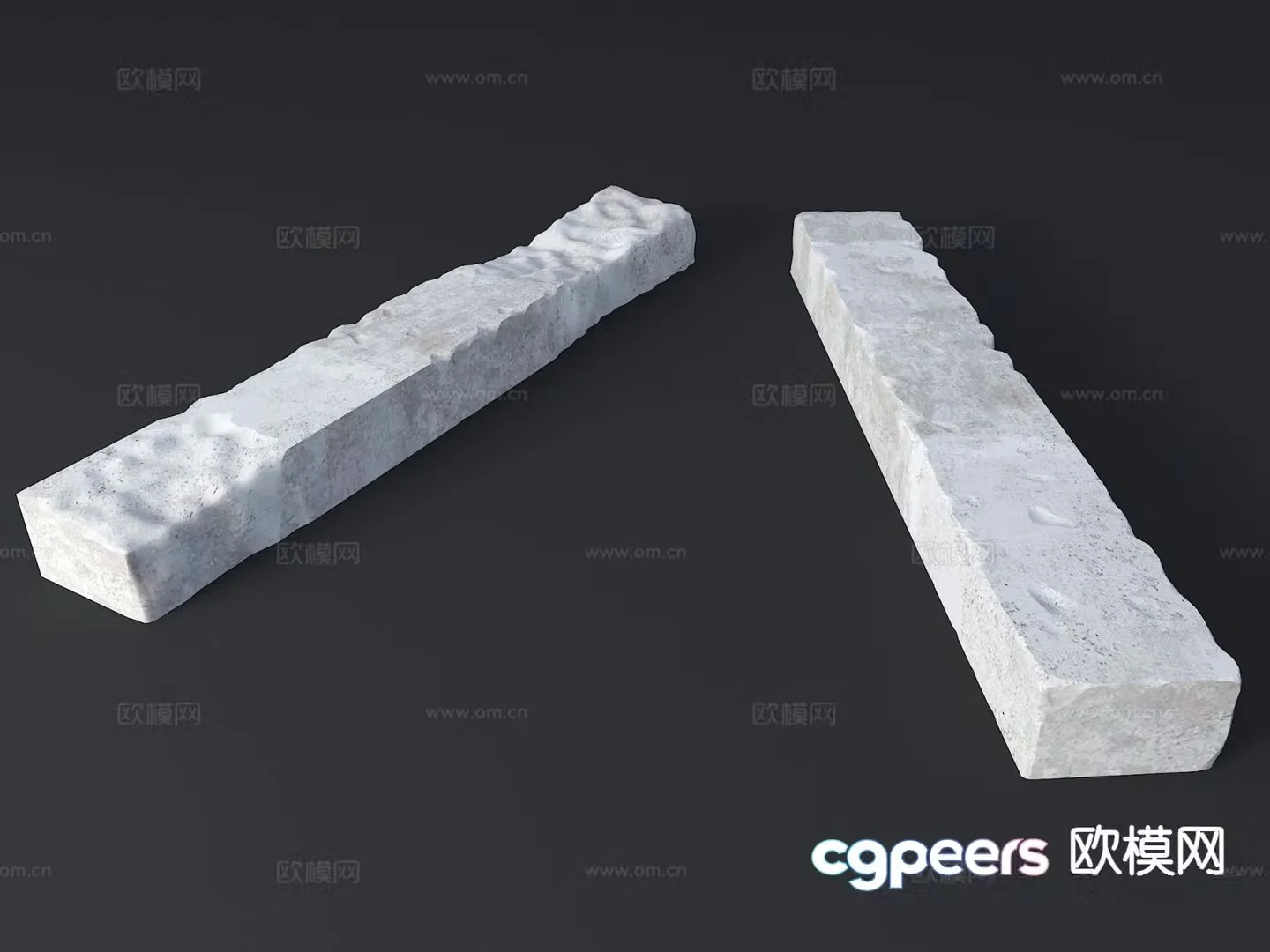 Modern stone landscape stone natural stone block stone 3D model