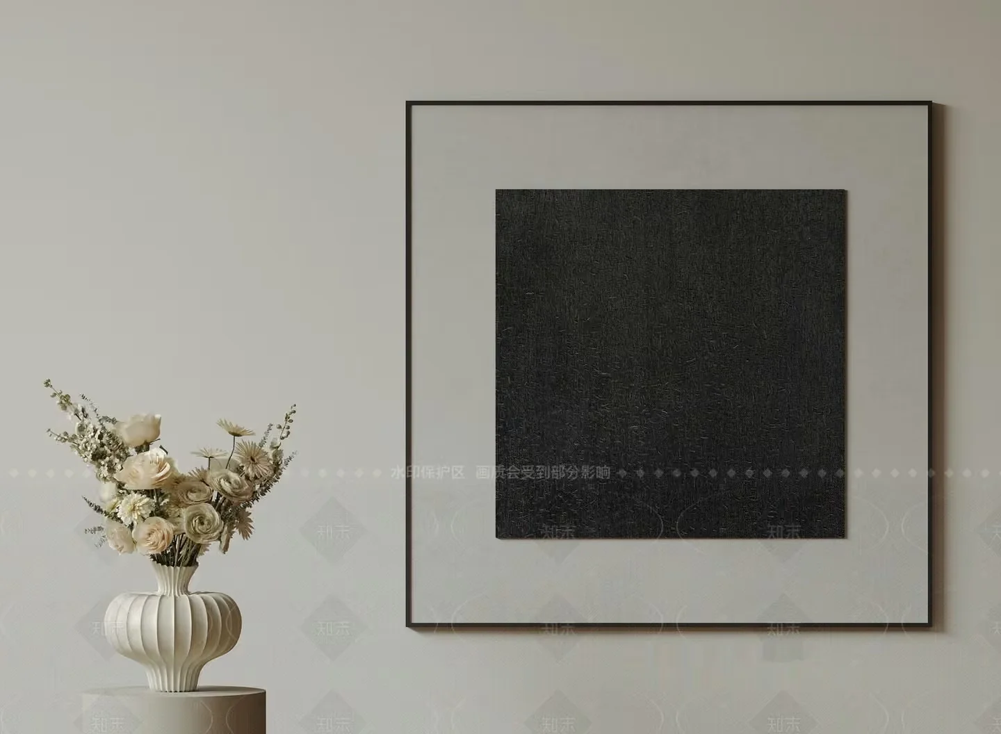Simple Black Frame 3D Model – 335 – CORONA Render