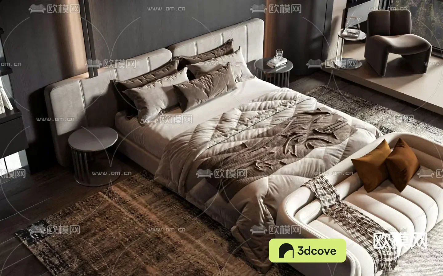 Modern double bed