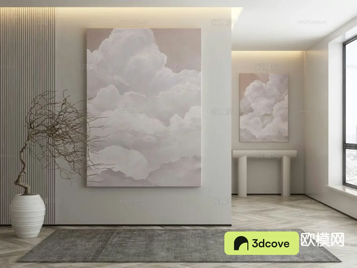 Modern decorative painting cloud hanging painting oil painting