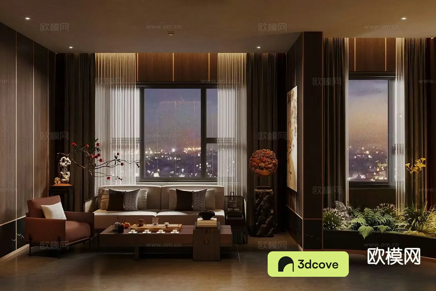New Chinese style reception room Club reception room