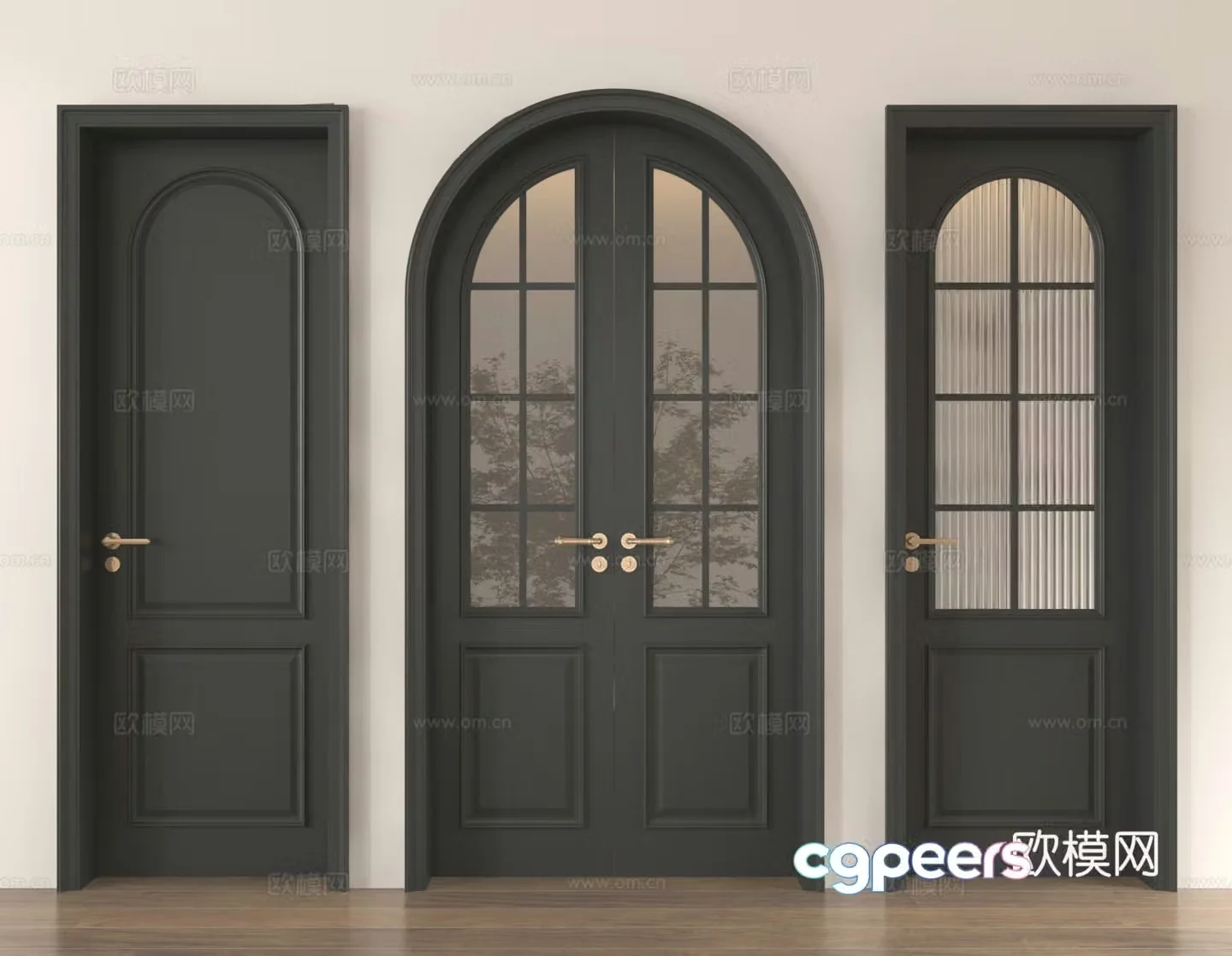Single-open door Double-open door Glass door Kitchen and bathroom door Entry door Door 3D model