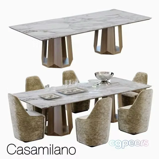 3ds Max Free – casamilano kandinsky table with charlotte chair