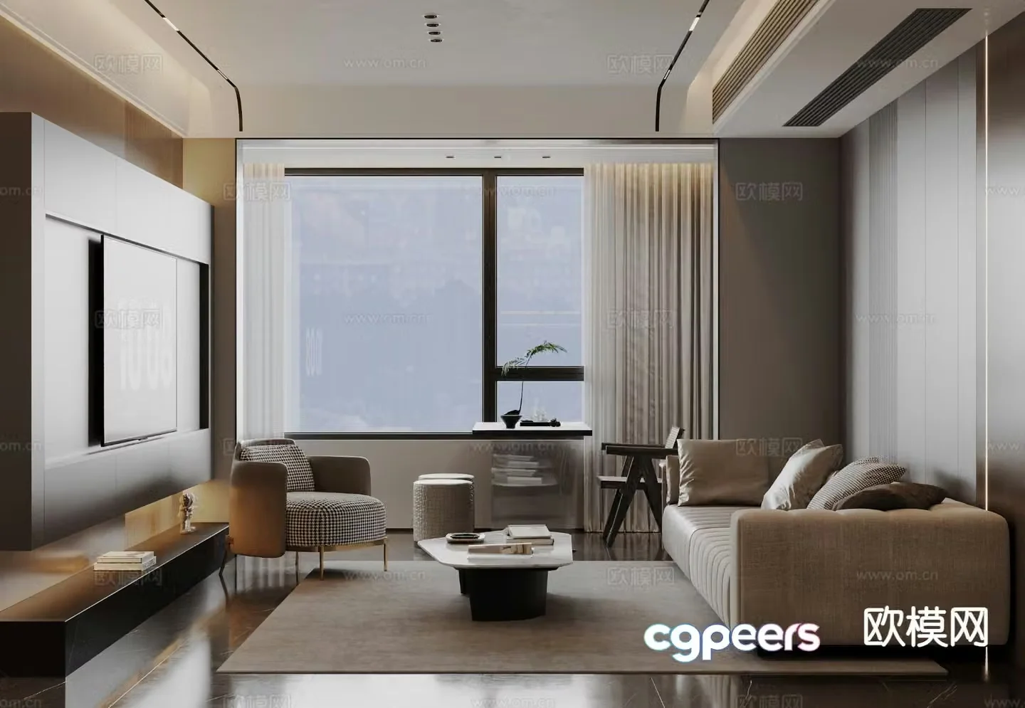 Modern living room 3d model