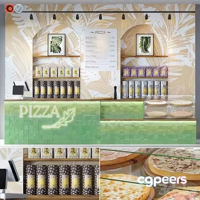 3ds Max Free – Cafe pizzeria