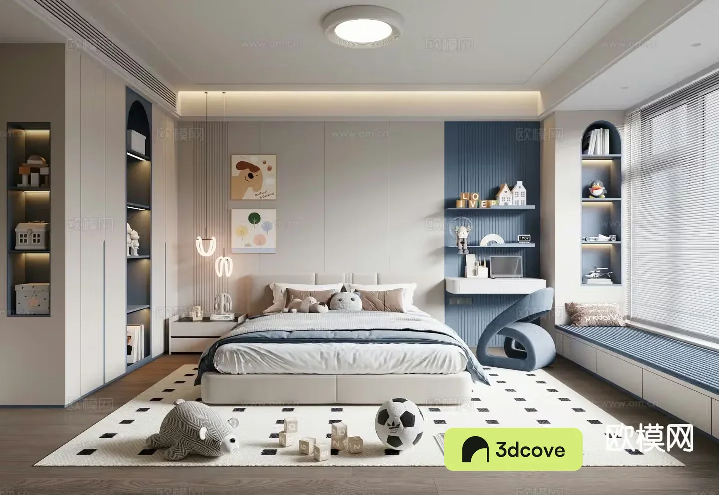 Modern boy’s room children’s bed child’s room