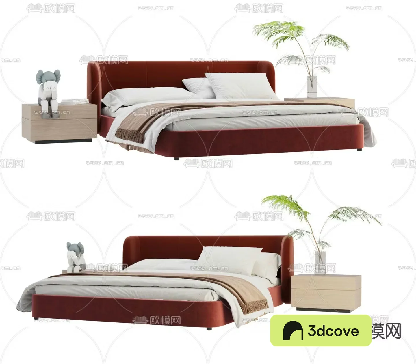 Modern soft bed double bed