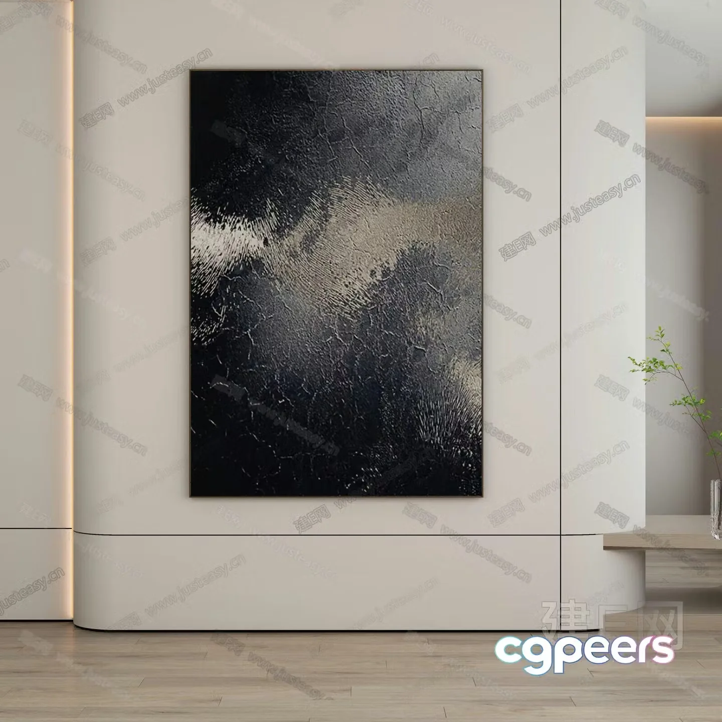 Modern Art Piece 3D Model – 8111 – VRAY Render