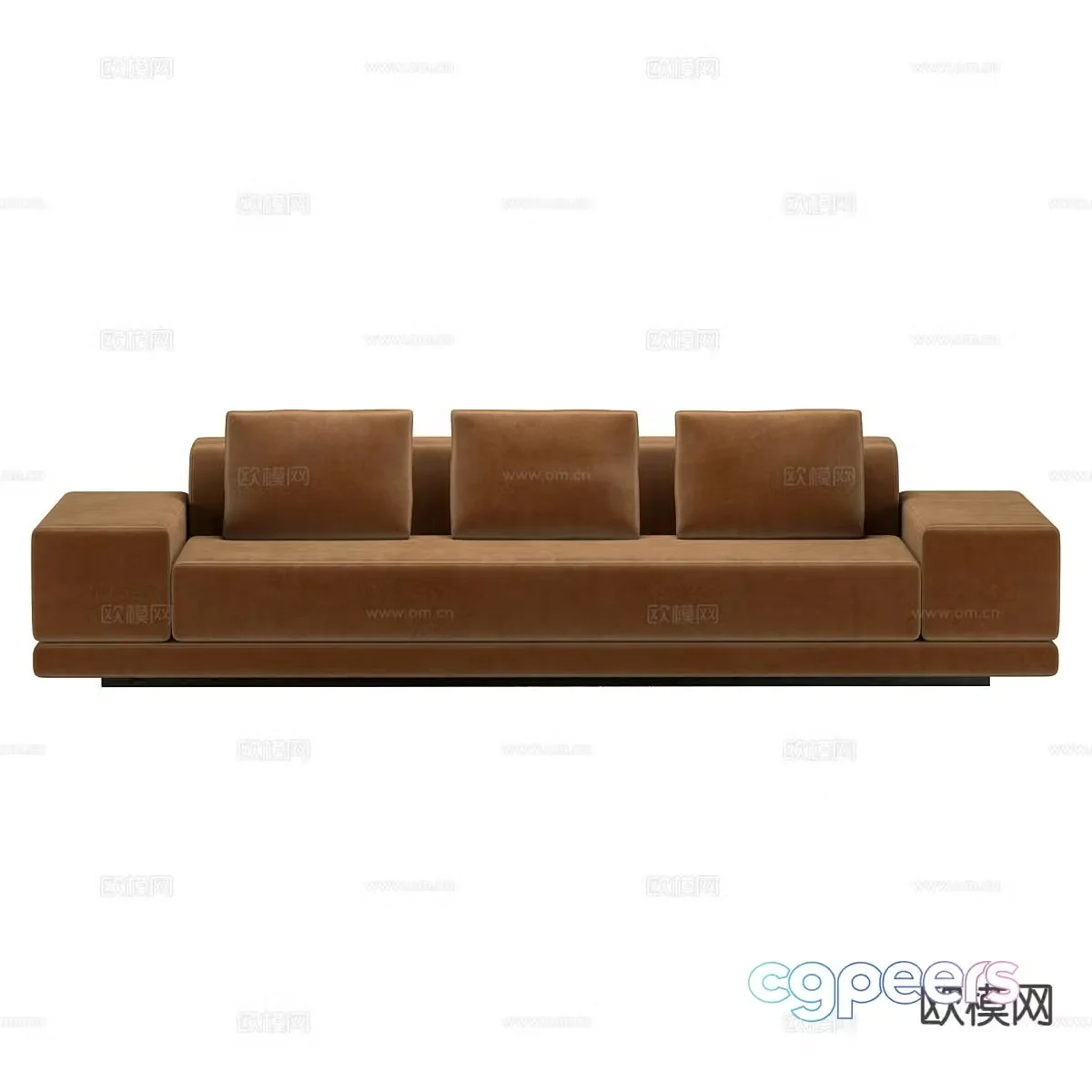 Three seater sofa upholstered sofa 3d model