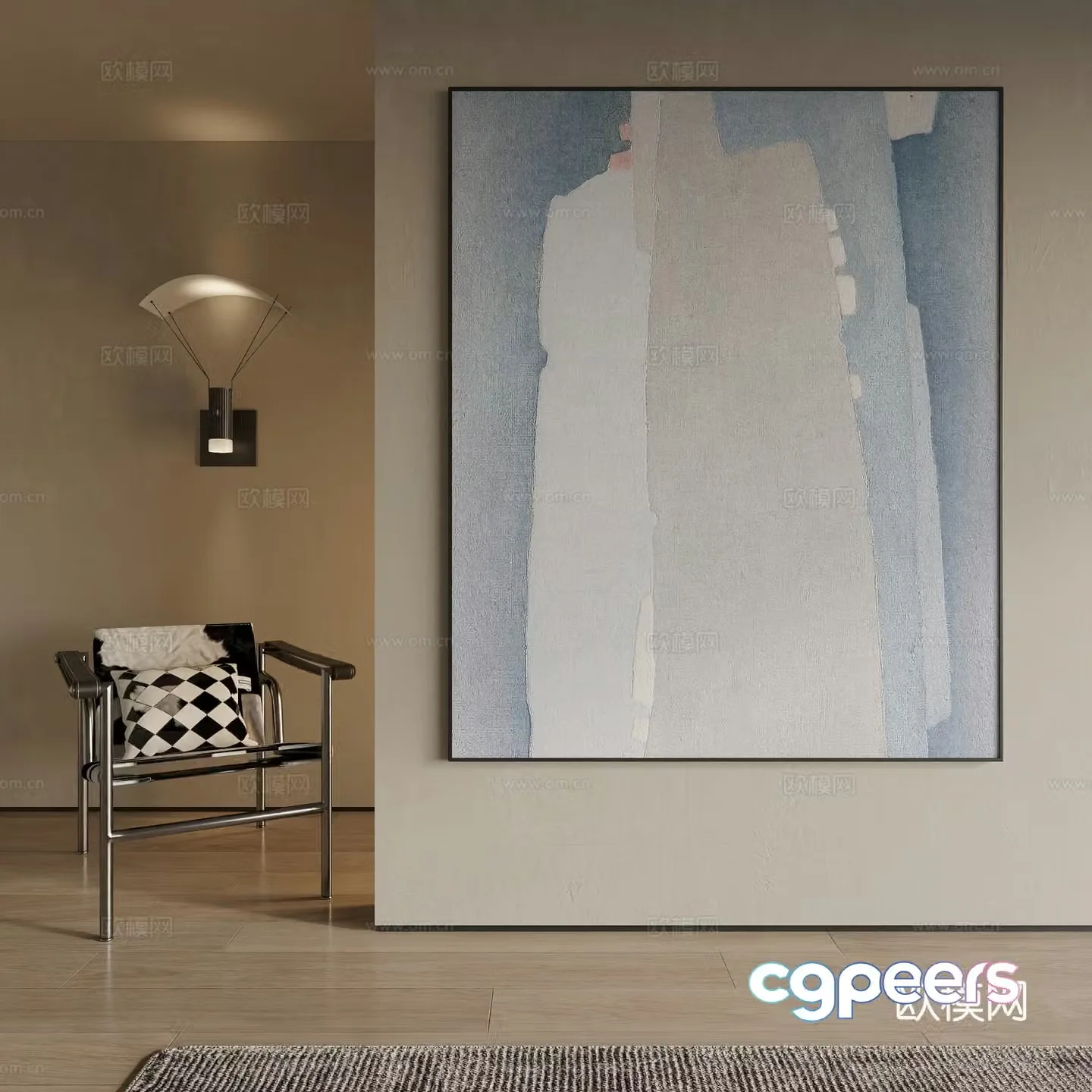 Modern decorative painting 3d model