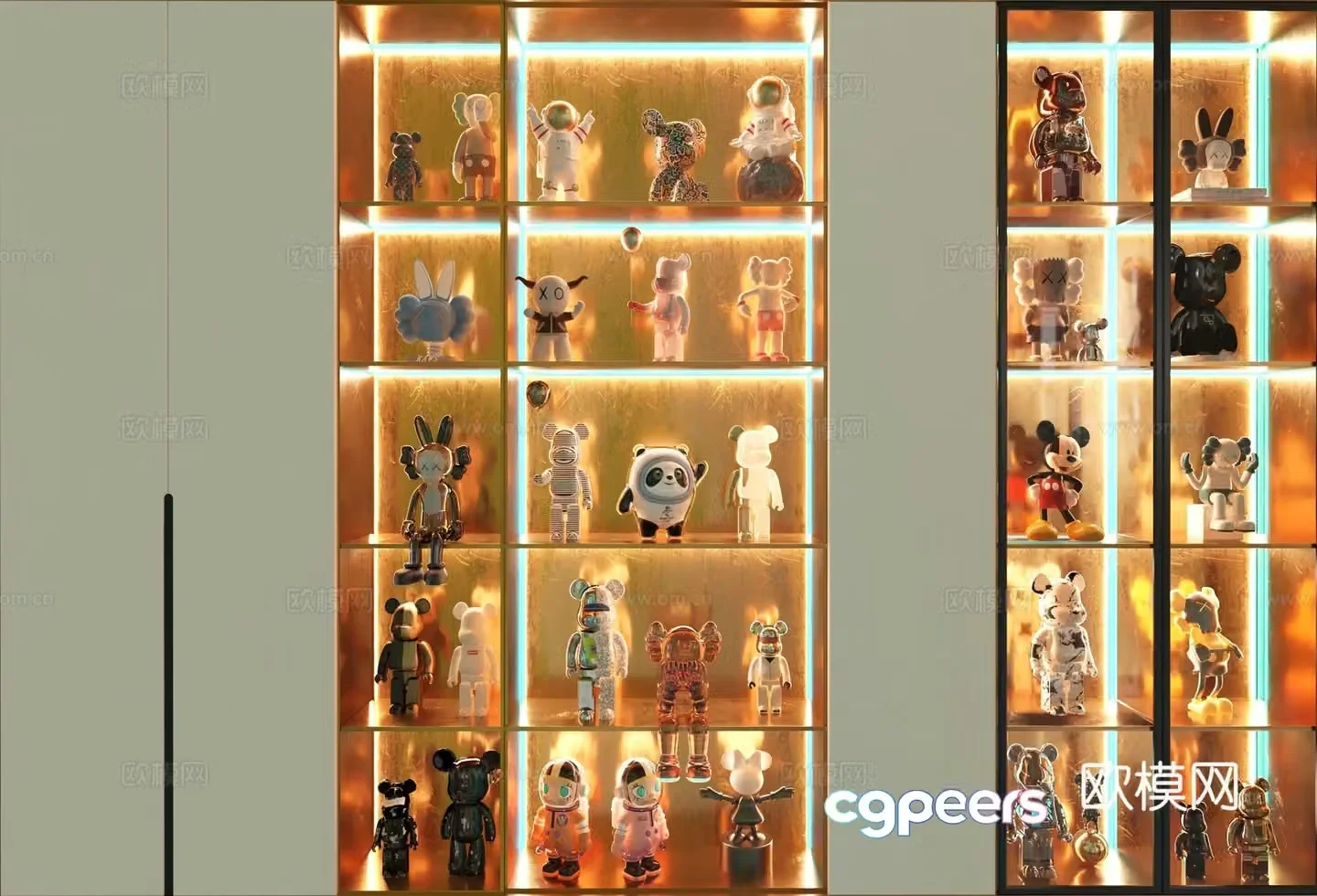Toy cabinet handicraft cabinet decorative cabinet 3D model
