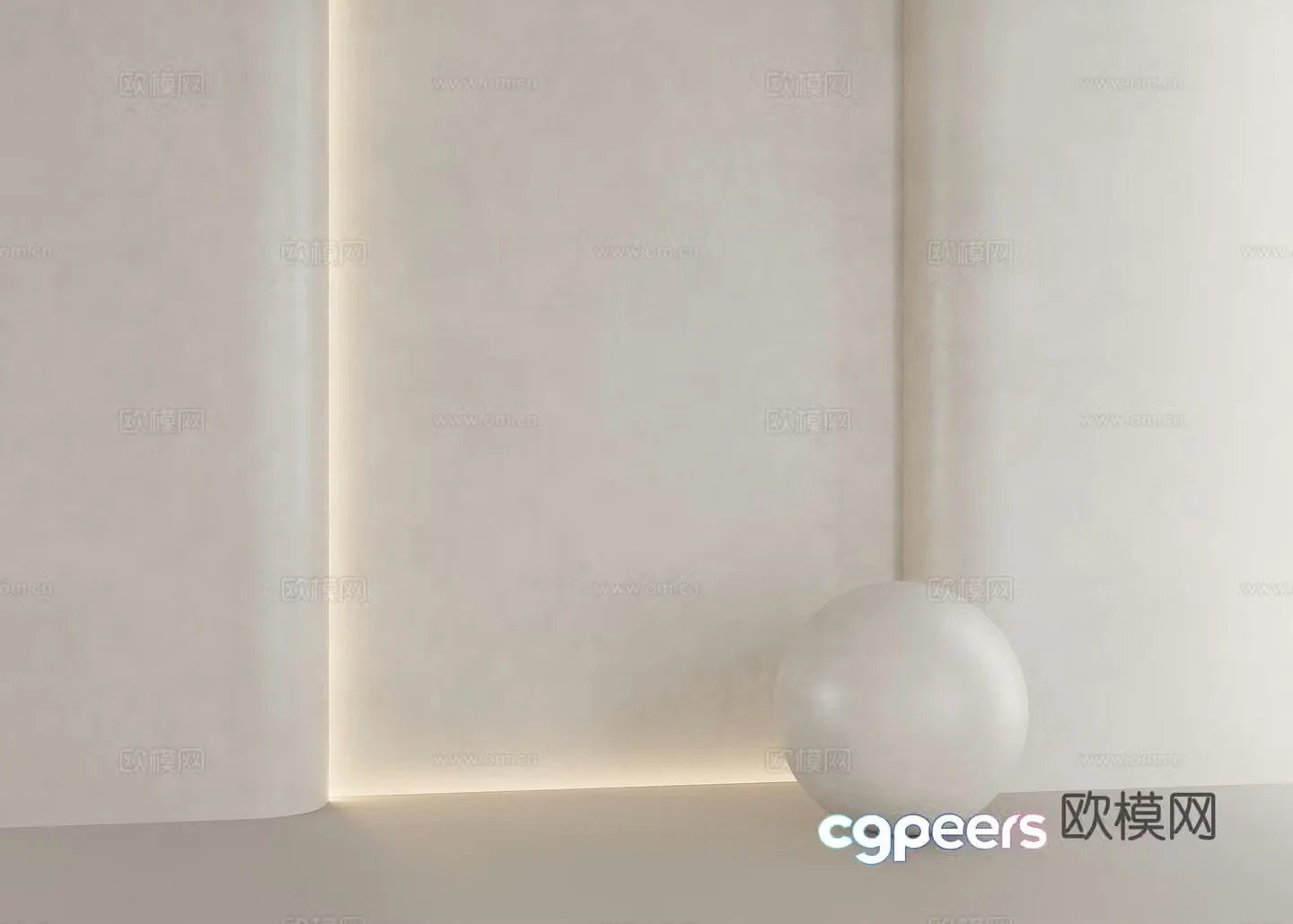 Modern Cream Paint Art Paint 3d Model