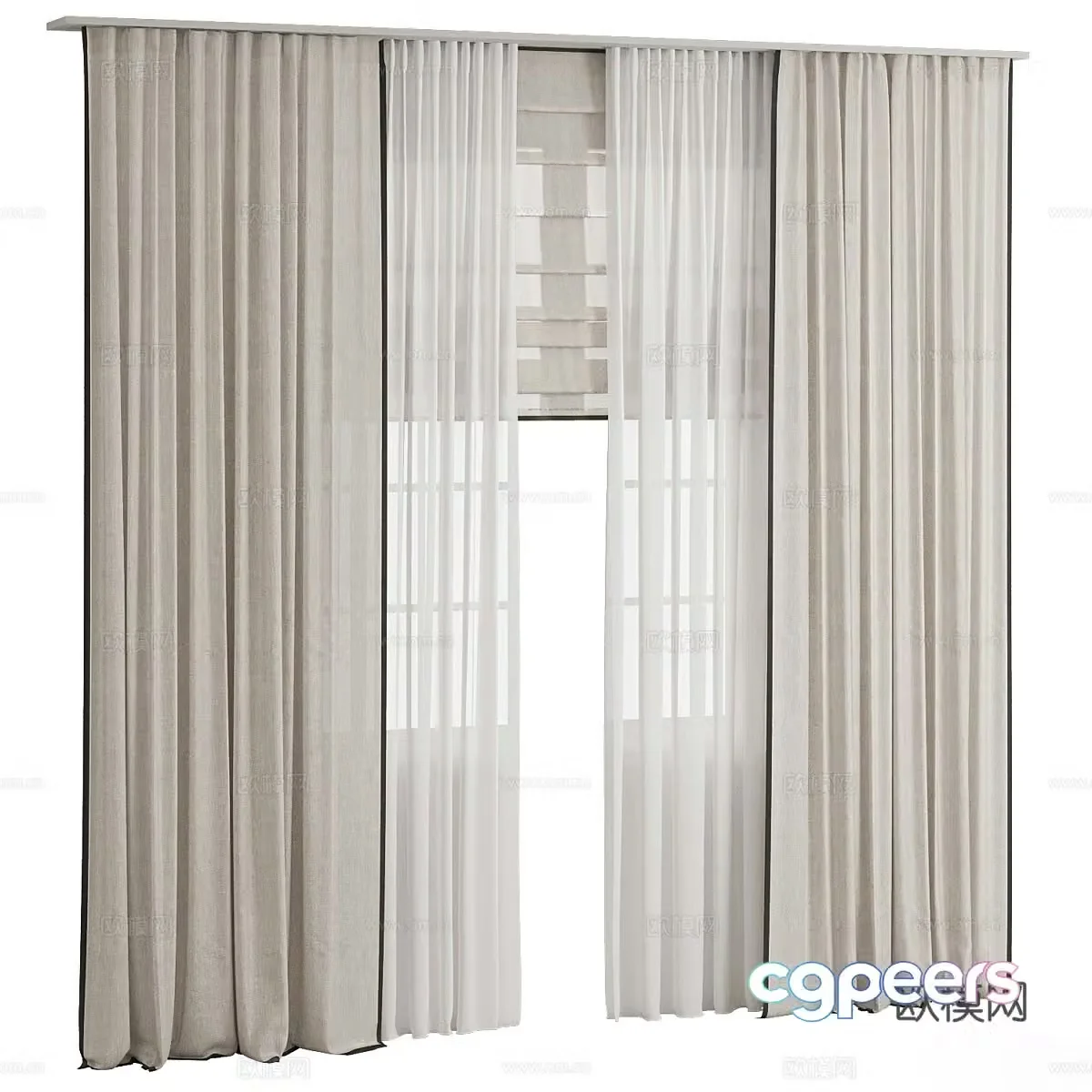 Curtain 3d model