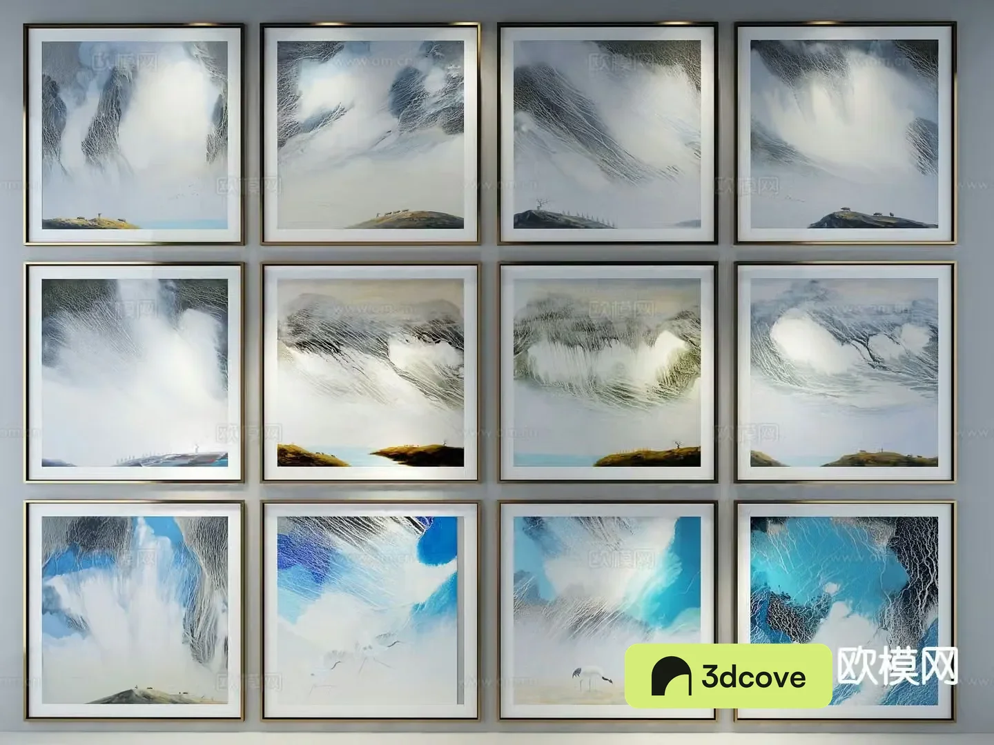 Modern texture painting decorative painting