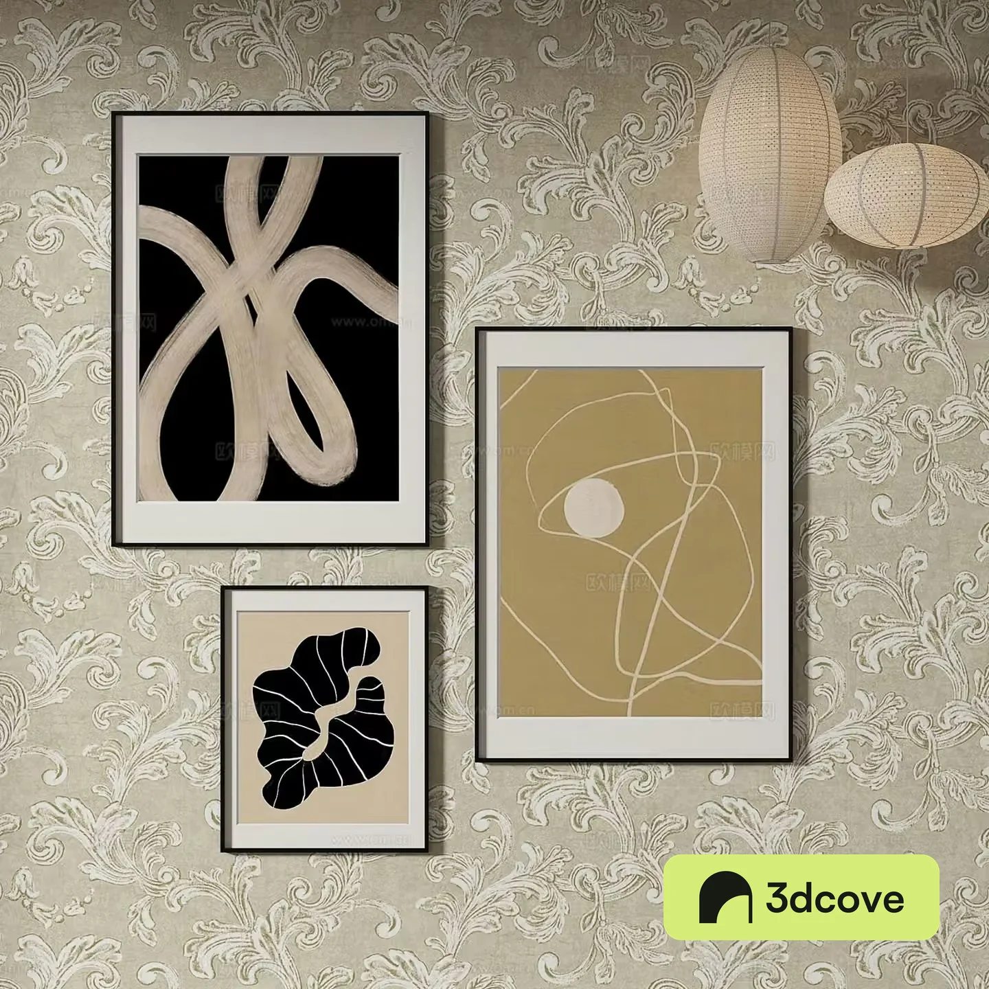 Simple European abstract painting decorative painting hanging painting