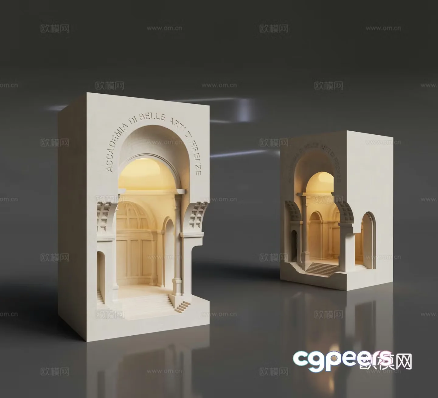 Modern gypsum lamp 3d model