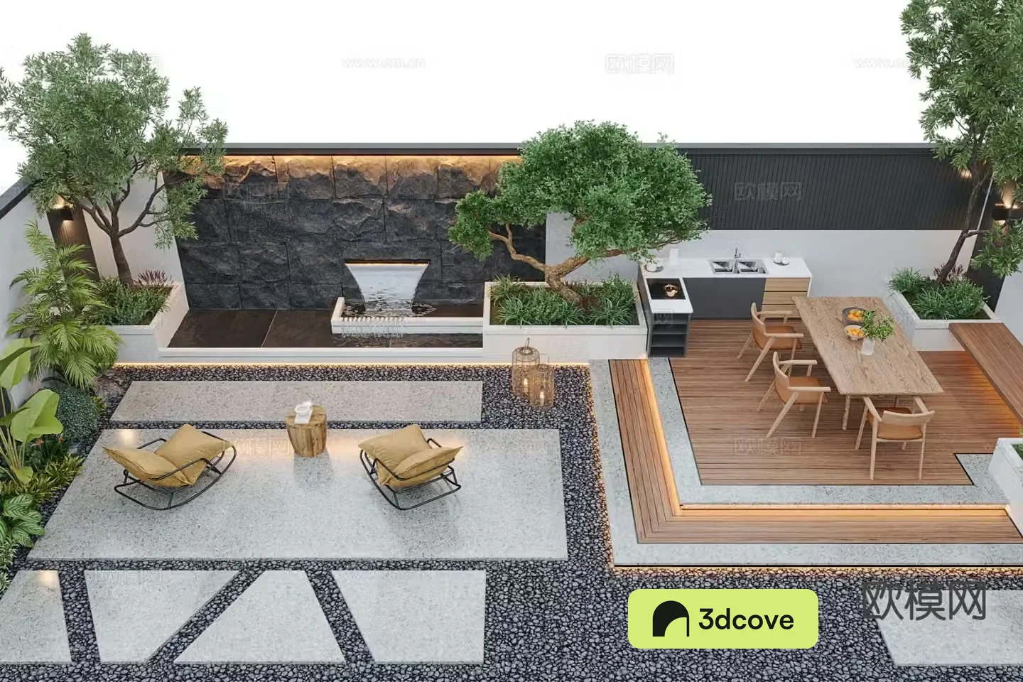 Courtyard landscape garden